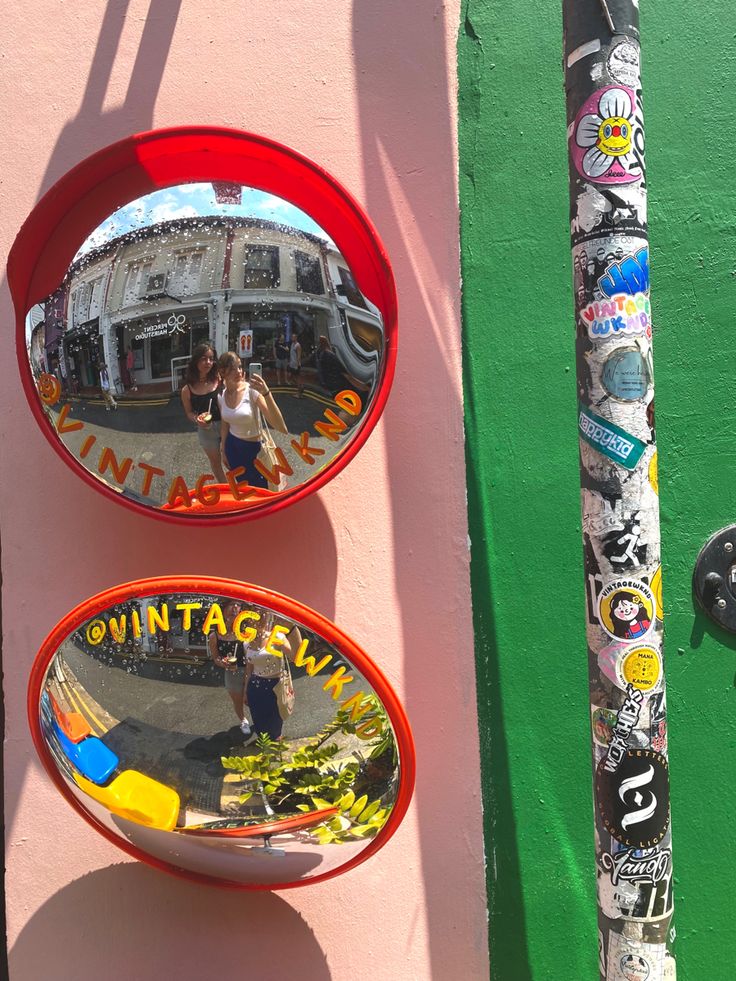 insta post ideas, instagram ideas, traffic mirror, selfie ideas, photo ideas, inspiration, vintage store, thrift shop, vintagewknd, vintage shop, coconut girl, summer aesthetic, little india, singapore Traffic Mirror Selfie, Traffic Mirror, Bape Wallpaper Iphone, Traffic Mirrors, Fall Deserts, Cafe Display, Mirror Installation, Retro Cafe, Pop Up Market