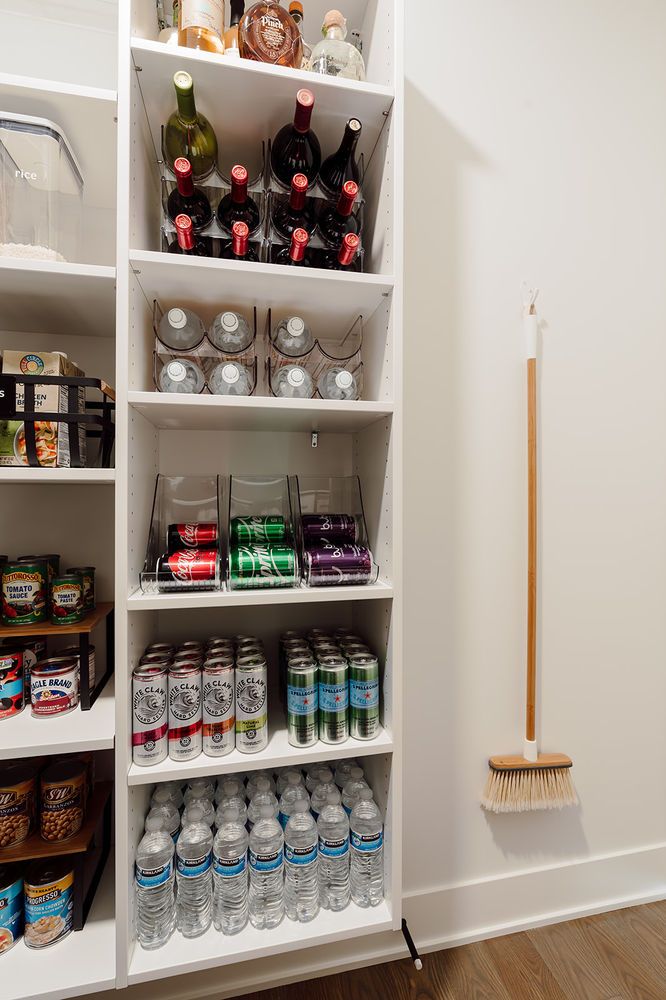 an organized pantry with spices and condiments