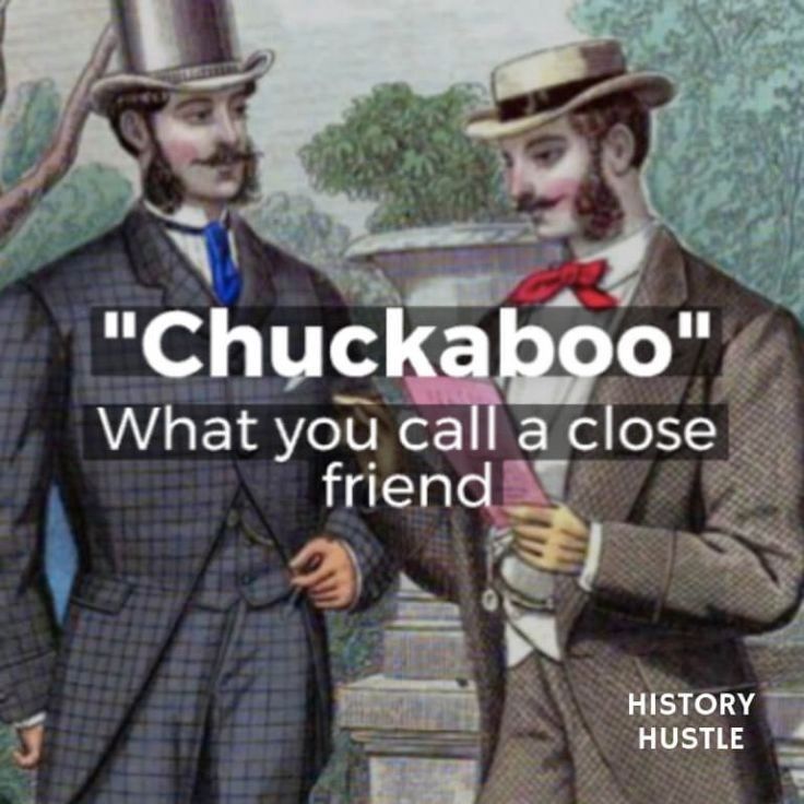 two men standing next to each other in front of a painting with the caption chuckaboo what you call a close friend