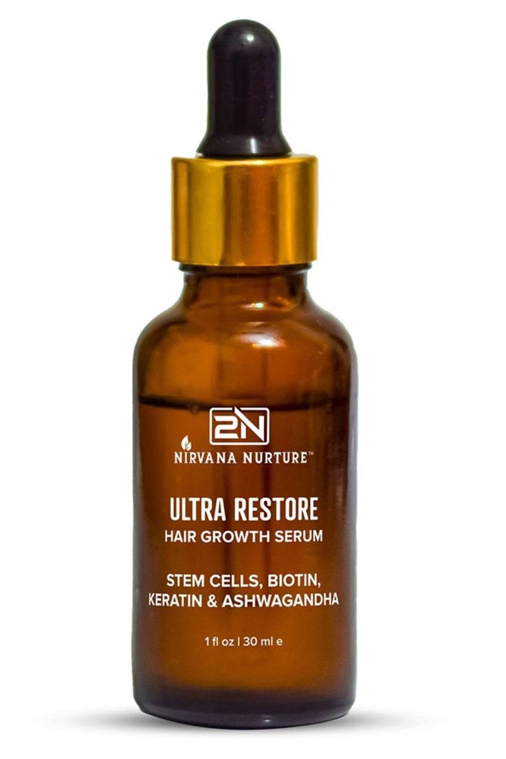 PRICES MAY VARY. POTENT HAIR GROWTH SERUM: Nirvana Nurture Ultra Restore hair growth serum packed with a powerful blend of active ingredients such as Gotu Kola Stem Cells, Biotin, Keratin, Ashwagandha, Amino Acids, Collagen, Niacinamide, Onion, Argan, and Caffeine, this serum synergistically rebalances the hair growth cycle, leading to reduced hair fall, boosted hair growth and keep the scalp optimal for hair growth. Its water-based, non-greasy formula ensures quick absorption into the scalp, su Stop Hair Breakage, Hair Growth Cycle, Collagen Benefits, Gotu Kola, Boost Hair Growth, Hair Growth Serum, Grow Hair Faster, Fuller Hair, For Hair Growth