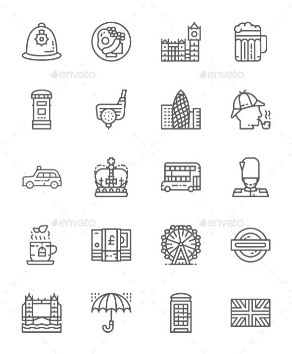 the line icons for travel and transportation are shown in this set - miscellaneous objects illustrations