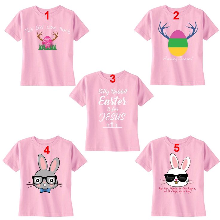 2017 NEW EASTER / TODDLER / YOUTH / FAMILY DESIGNS  KIDS UNISEX T-SHIRT ( Pink Color ) T-SOFT: The Kids T-Shirt is soft stylish 100% cotton. one of the softest comfortable T-shirts your kids will ever feel. ALSO AVAILABLE IN RED, GREEN, PINK, BLUE & BLACK T-SHIRTS WE ALSO HAVE THE PRINT IN WOMEN T-SHIRTS, OR HOODIES, OR CREWNECK SWEATSHIRTS T-SHIPPING: *FREE Shipping to the US ( including Hawaii, Alaska and Puerto Rico ) *Discounted Shipping to Canada, Australia, U.K., Europe and A Cute Short Sleeve Easter T-shirt, Easter Pink Cotton T-shirt, Pink Cotton Easter T-shirt, Easter Graphic Print Short Sleeve Tops, Pink Cotton T-shirt For Easter, Cute Easter T-shirt With Short Sleeves, Pink Easter Tops With Graphic Print, Pink Graphic Print Easter Tops, Pink Graphic Print Top For Easter