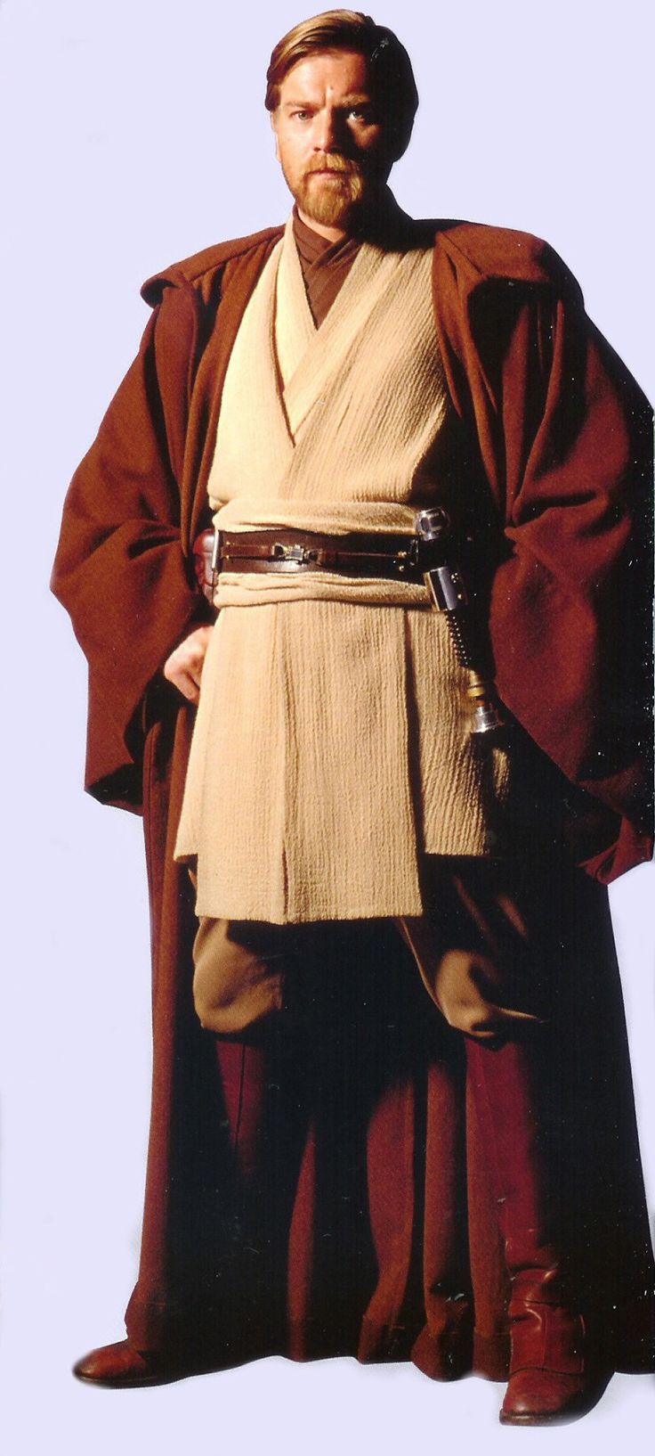 a man in a star wars costume is posing for a photo with his hands on his hips