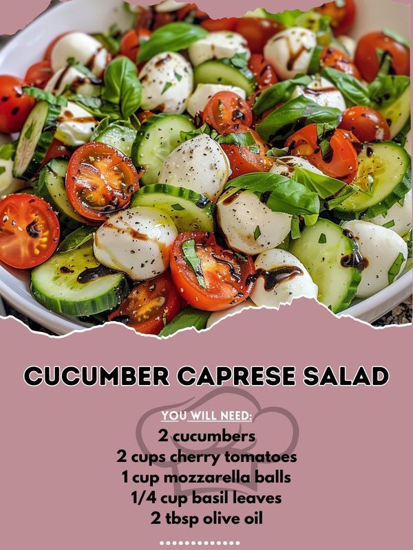 cucumber caprese salad recipe with instructions