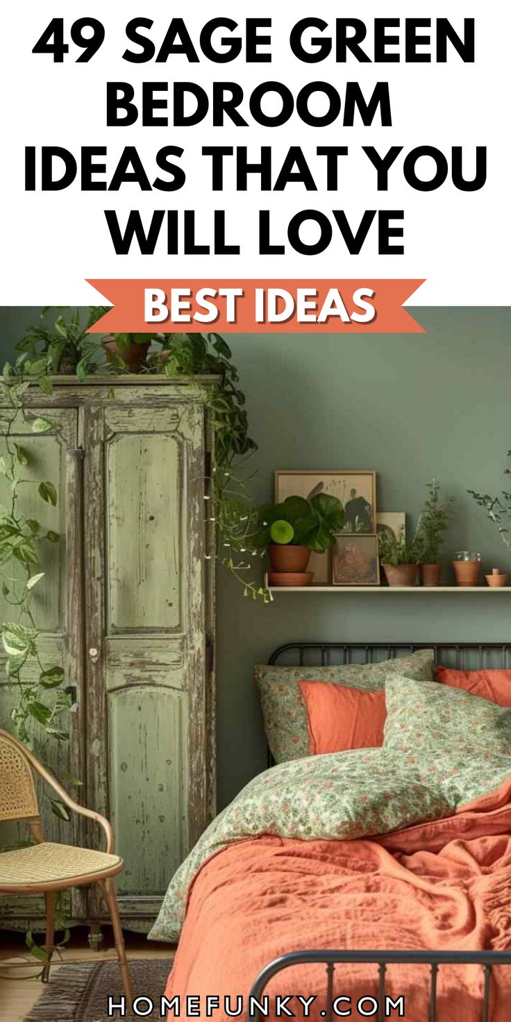 49 Sage Green Bedroom Ideas that You Will Love Sage Green Modern Bedroom, Garden Bedroom Aesthetic, Dark Upholstered Bed, Green Modern Bedroom, Upholstered Grey Bed, How To Use Sage, Sage Green Bedroom Ideas, Cozy Window Nook, Cool Chandeliers