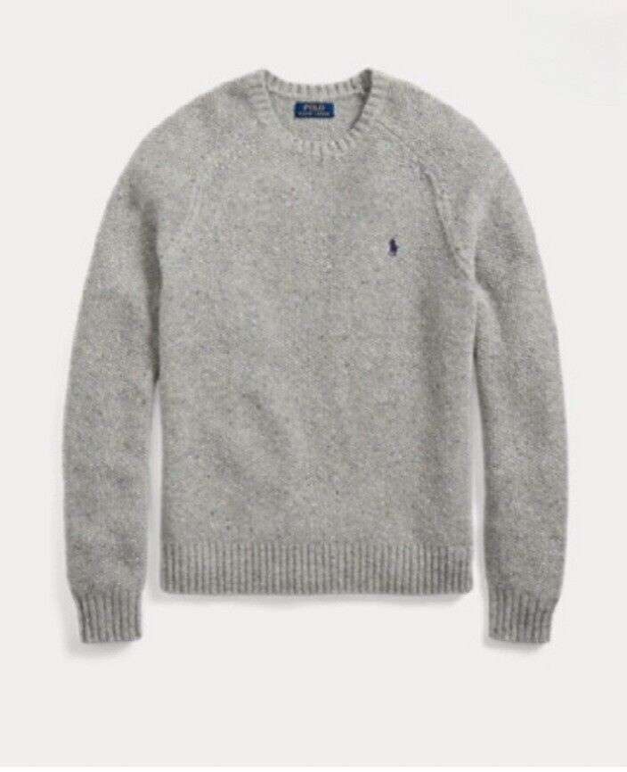 Polo Ralph Lauren Men's Wool-Blend Sweater Crewneck Long sleeves Rib knit cuffs and hem Signature embroidered Pony at the left chest Imported 31% wool (recycled)/29% wool/20% viscose/20% nylon (recycled) Hand wash or dry clean Male Sweaters, Gray Cashmere Sweater, Chunky Knit Jumper, Men Stylish Dress, Seed Stitch, Grey Knit Sweater, Cool Outfits For Men, Men Fashion Casual Outfits, Ralph Lauren Sweater