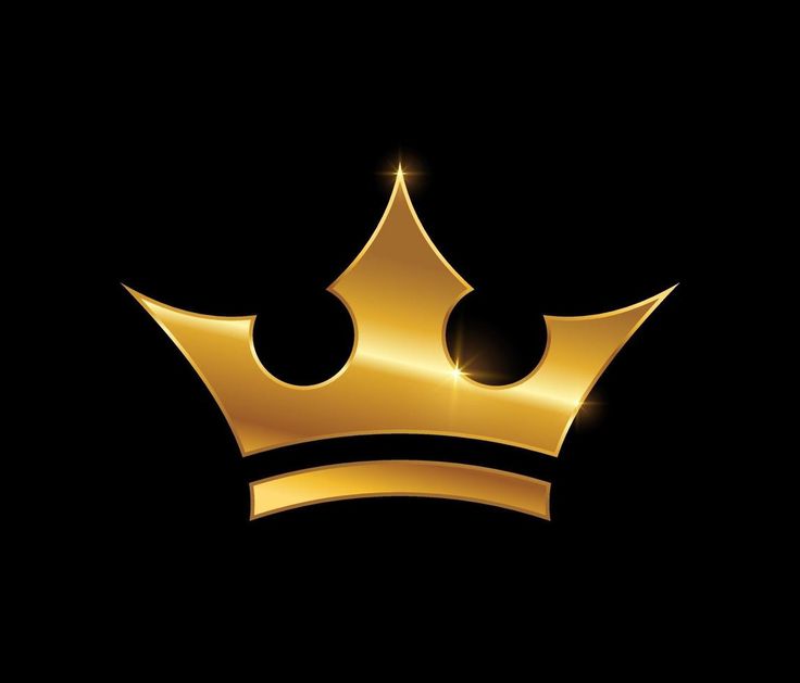 a golden crown on a black background