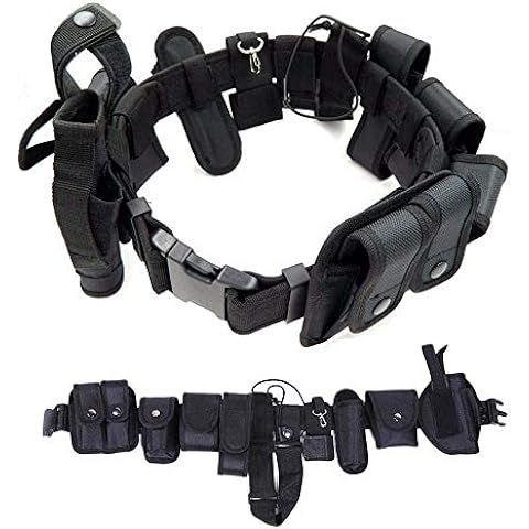 Kyrio Modular Equipment System Tactical Waist Belt with Pouches Tactical Duty Belt with Components Holster for Law Enforcement Guard Security Hunting (6 Pack, Black) : Amazon.co.uk: Sports & Outdoors Tactical Gear Fashion, Amy Pond Costume, Utility Belts, Winter Soldier Costume, Hiking Belt, Security Belt, Soldier Costume, Duty Belt, Military Belt