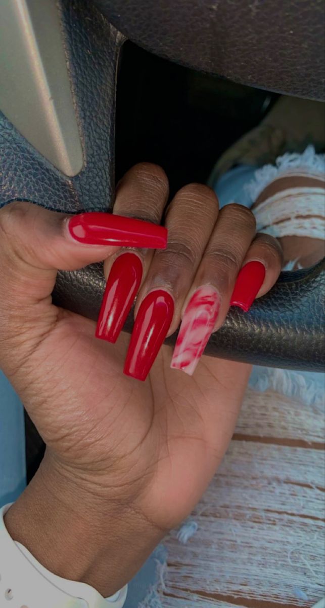 Nails
Red
Marble
Medium
Long Nails Acrylic Coffin Red And White, Cute Long Red Acrylic Nails, Dark Red Acrylic Nails Coffin, 1 Color Nails, Red Ballerina Nails Long, Coffin Nails Red Design, Long Square Acrylic Nails Red And White, Pretty Red Nails Acrylic, Red Ballerina Nails