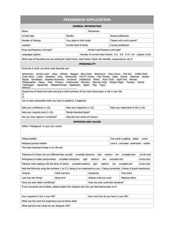 a form of application for employment in the united states