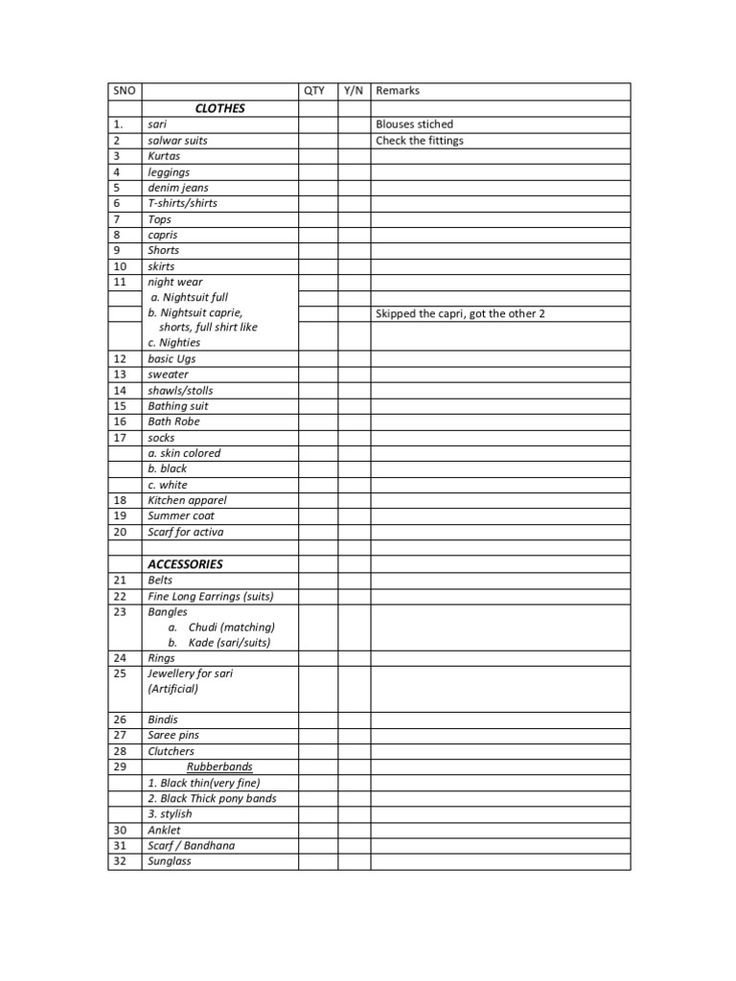 the printable list is shown in black and white