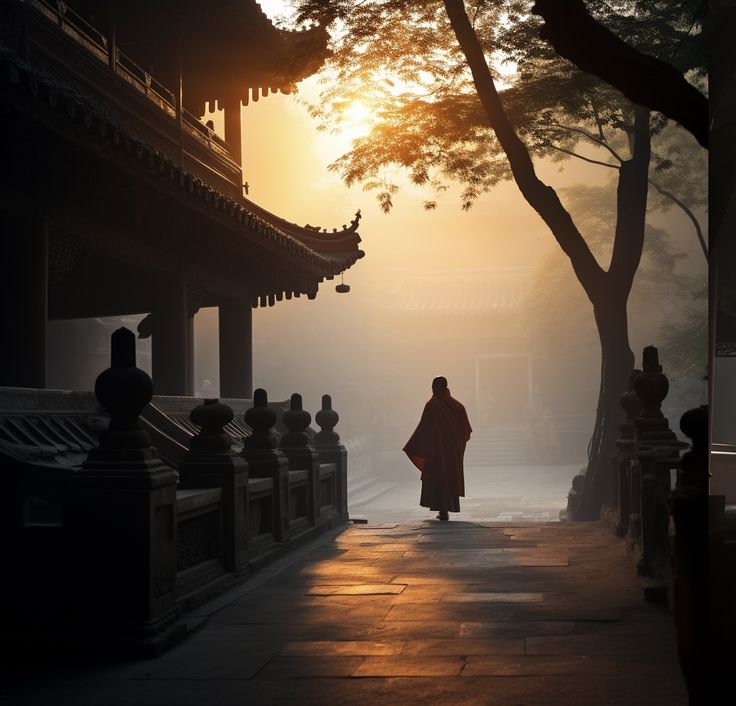 #monk #buddhism #sunset Warrior Monk Aesthetic, Monks Aesthetic, Monk Aesthetic, Buddha Monk, Original Characters, Buddhism, Taiwan, Zen, Temple