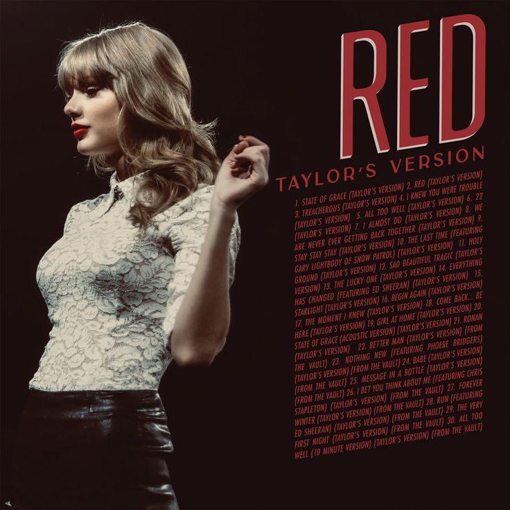 taylor's version cover art for the album red