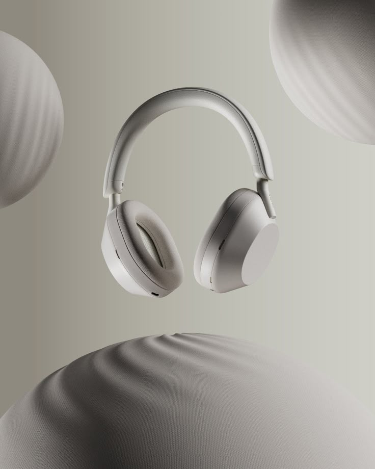 an image of headphones floating in the air