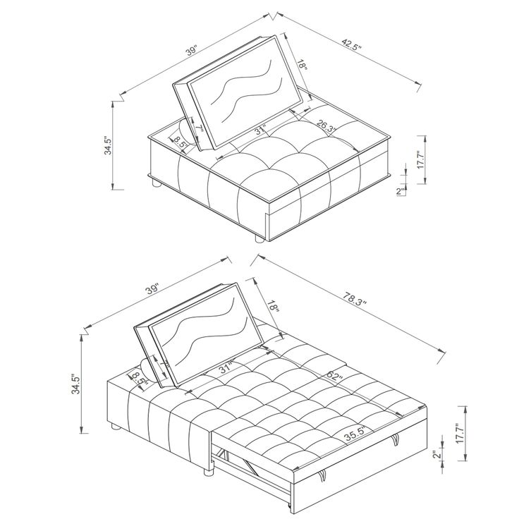 an image of a bed with its lid open and the mattress in it's box