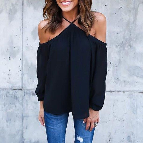 . Tops For Spring, Middle Aged Woman, Off The Shoulder Tops, Off The Shoulder Blouse, Strappy Top, Blouse Long Sleeve, Short Hairstyle, Shoulder Tops, 가을 패션