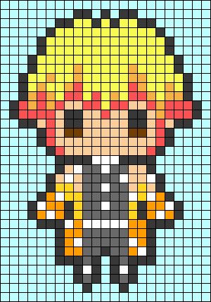 Bad Girl  Anime Pixel Art Grid  Free Transparent PNG Clipart Images  Download