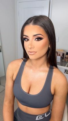 Makeup Looks Kardashian, Full Makeup Glam, Natural Makeup Full Glam, Cute Glam Makeup Looks, Wedding Makeup For Brown Eyes Full Glam, Full Glam Makeup For Brown Eyes, Full Glam Formal Makeup, Makeup Ideas Full Glam, Full Glam Natural Makeup