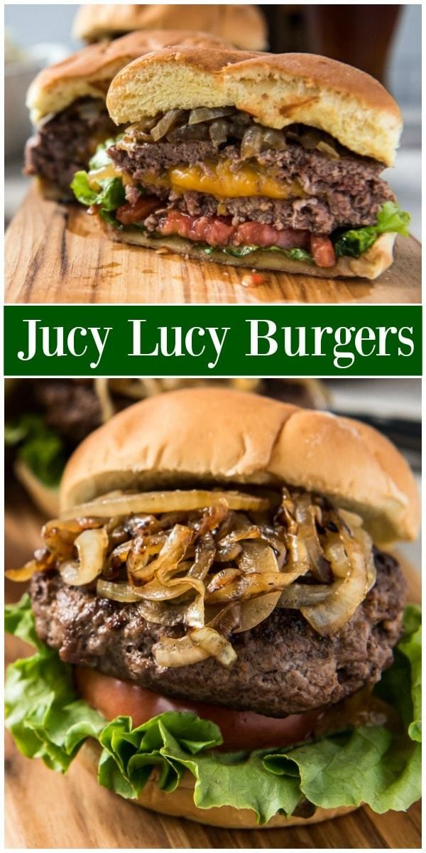 juicy juicy burgers with onions, cheese and lettuce