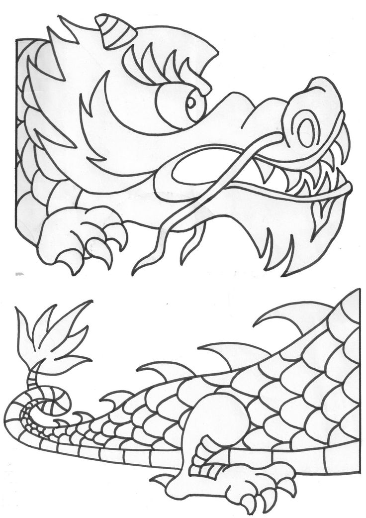 an image of dragon coloring pages