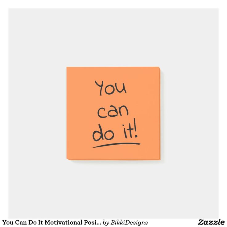 an orange sticky note with the words you can do it