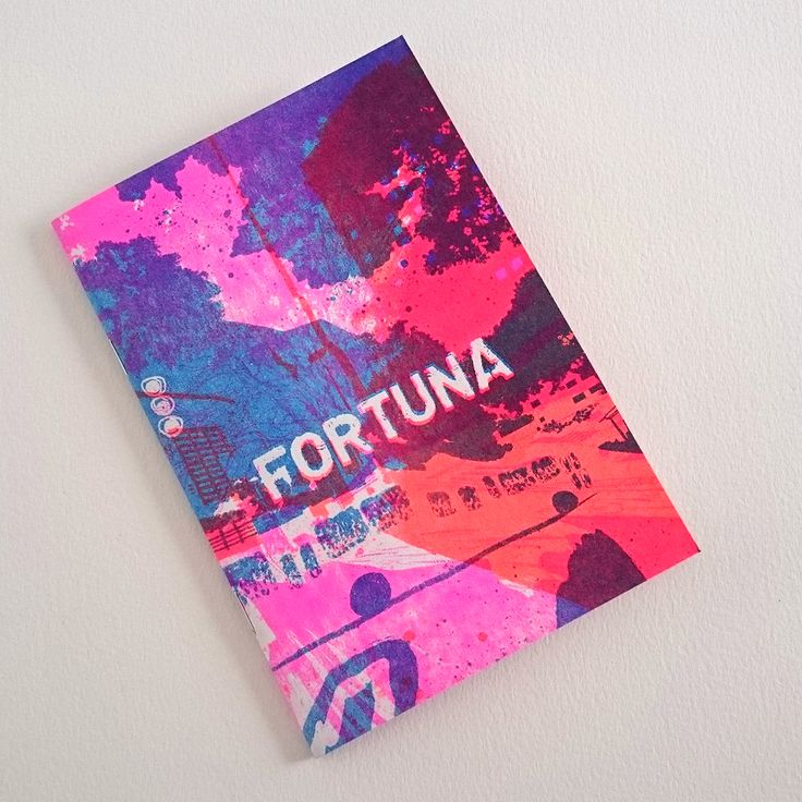 a book with the title for fortuna written in white and pink on it's cover