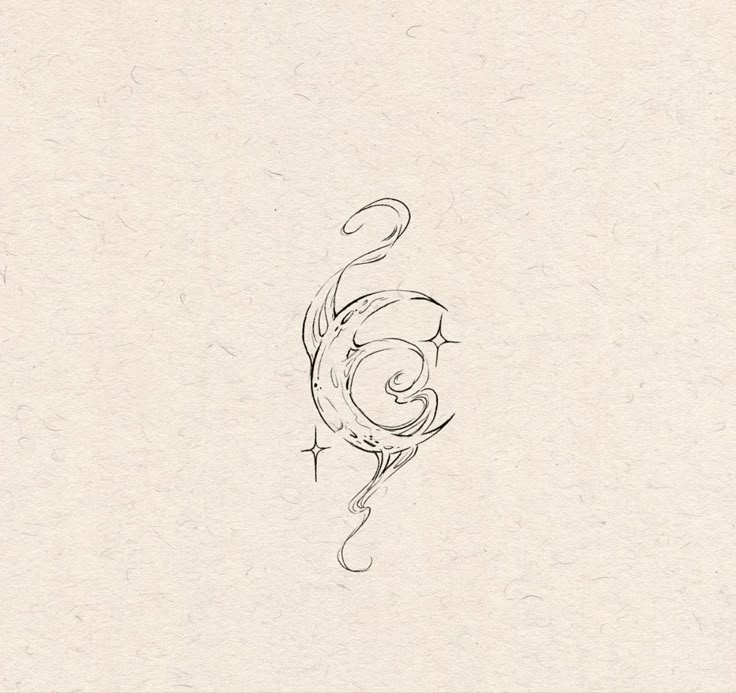 a black and white drawing of a spiral design on a piece of paper with the word love written in cursive writing