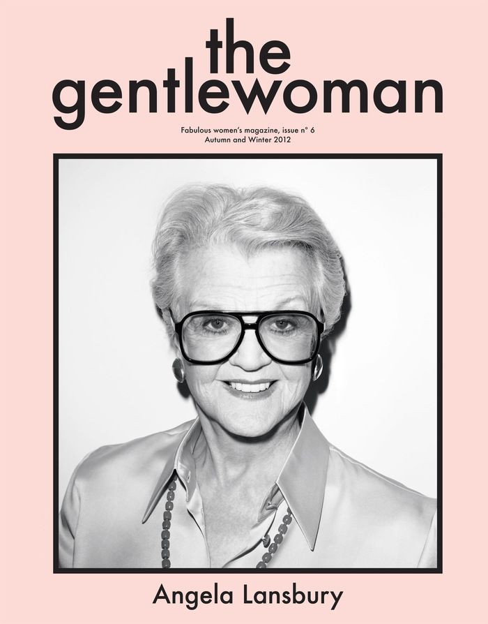 the gentlewoman magazine cover featuring an older woman with glasses on her face and pink background