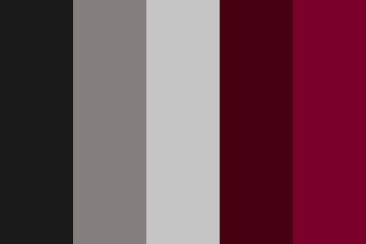 the color scheme is red, grey and black with some white in it's center