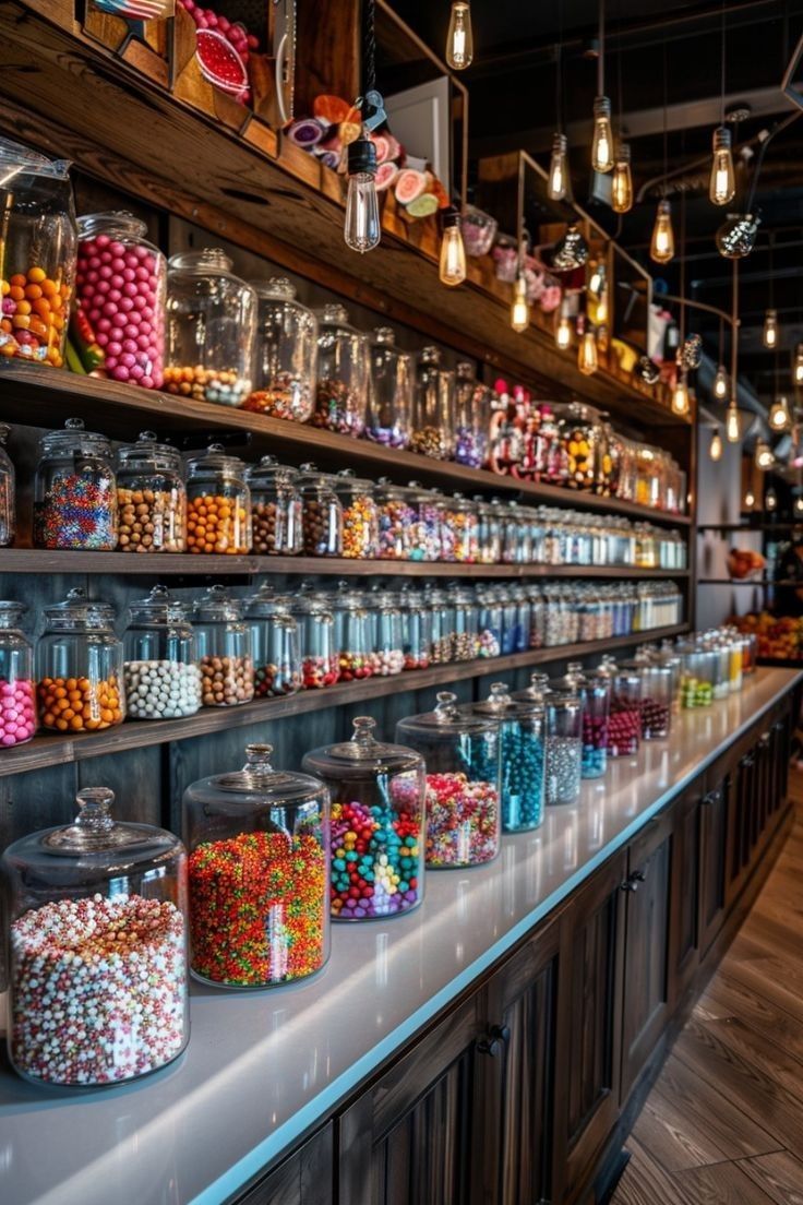 a store filled with lots of different types of candy