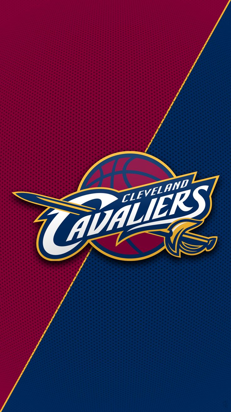 the cleveland cavs logo on a red and blue background