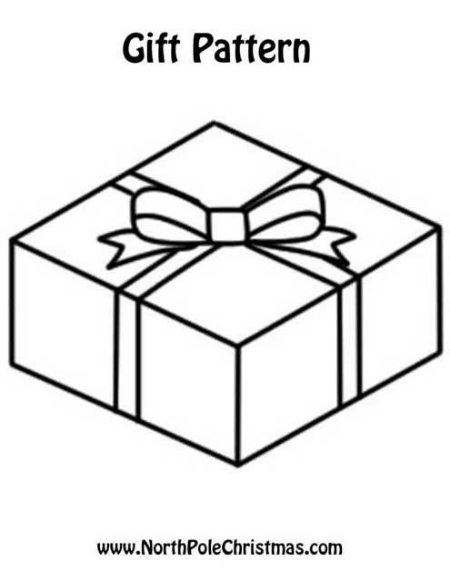 a gift box with a bow on it and the words,'gift pattern '