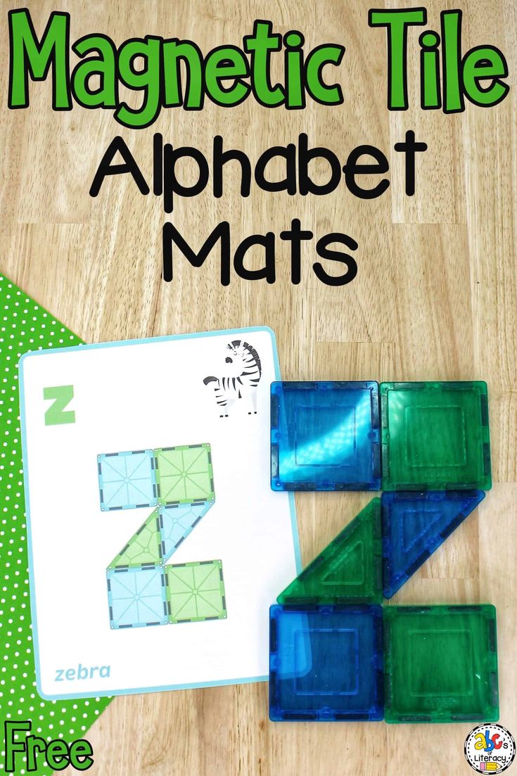 the magnetic tile alphabet mats are ready to be used