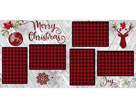 Santa Tag, Christmas Scrapbook Pages, Christmas Scrapbook Layouts, Scrapbooking Layouts Baby, Digital Scrapbooking Templates, Christmas Layouts, Premade Scrapbook, Christmas Scrapbook, Christmas Banners