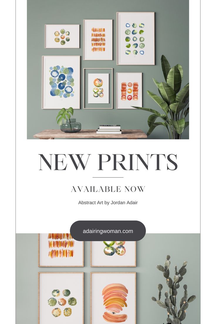 an advertisement for new prints available now