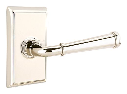 an image of a chrome door handle on a white background