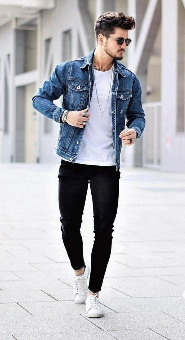 Denim Jacket Men Outfit, Denim Outfit Men, Denim Jacket Outfit, Mens Casual Outfits Summer, Trendy Mens Fashion, Stylish Men Casual, Jackets Men Fashion, Mens Fashion Casual Outfits, Stylish Mens Outfits