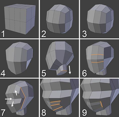 step by step instructions on how to make an origami head