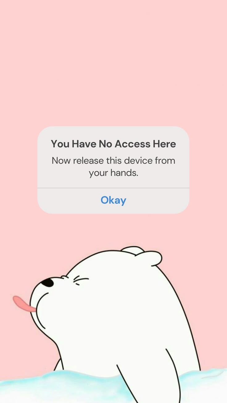 a polar bear is sitting in the snow and texting you have no access here now please this device from your hands okay