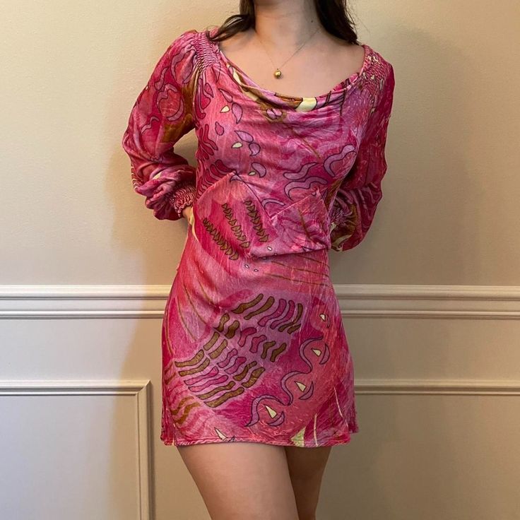 Mini Velvet 70s Vibes Dress! Only Worn Once, Size Xs, Could Probably Fit Up To A Medium (These Are My Pictures) 70s Vibes, Butterfly Dress, Pink Yellow, My Pictures, Colorful Dresses, Sense, Velvet, Mini Dress, Womens Dresses