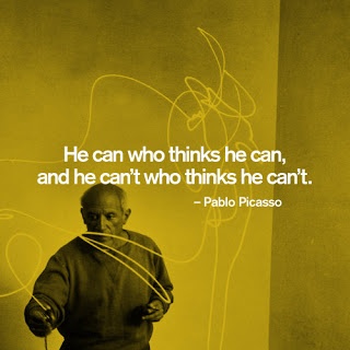 a man with a cane standing in front of a wall and a quote on it