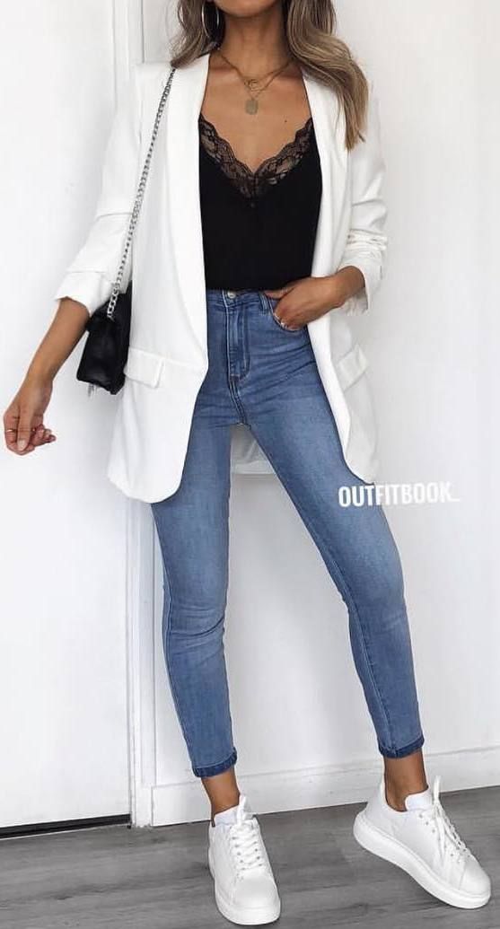 Outfit Jeans, Pinterest Outfits, Blazer Outfits, Outfits Casual, Outfits Casuales, Cute Casual Outfits, Look Fashion, Classy Outfits, Fashion Inspo Outfits