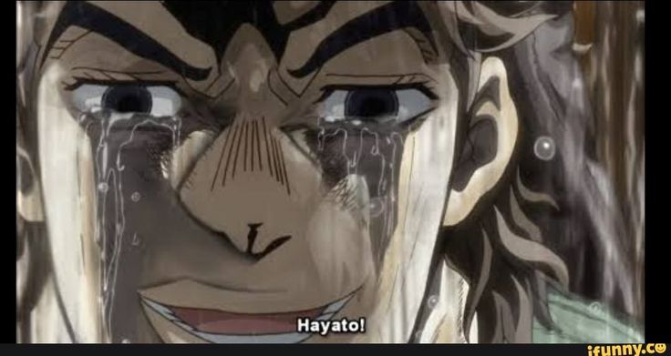 an anime character with long hair and blue eyes has the words hayato written on it