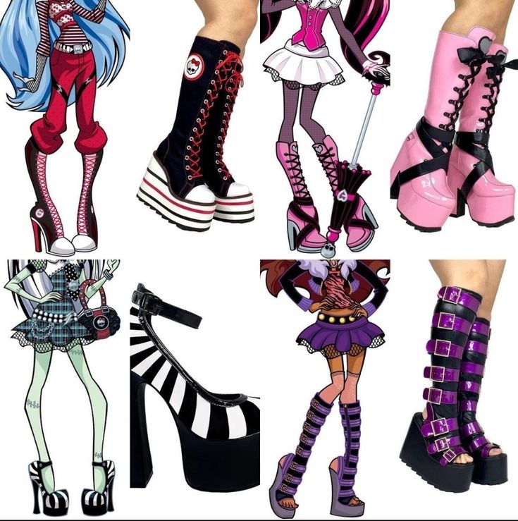 Goth High Heels, Monster High Shoes, Monster High Halloween Costumes, Monster High Ghoulia, Monster High Halloween, Draw Reference, Goth Stuff, Monster High Clothes, Monster High Art