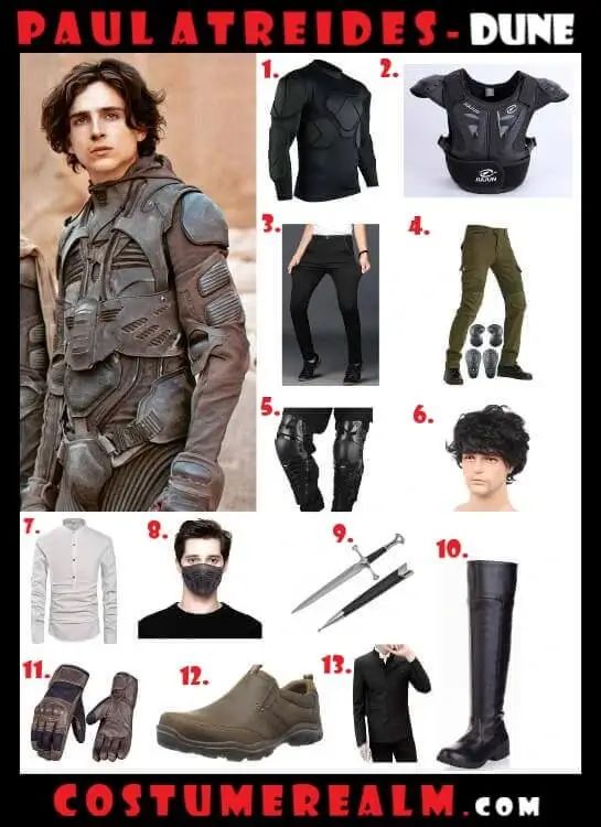 the costume guide for paul faureides - dune