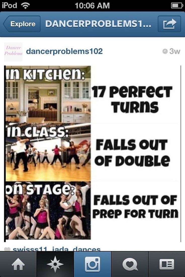 an iphone screenshot shows the dance problems on its screen and below it, there are images of dancers