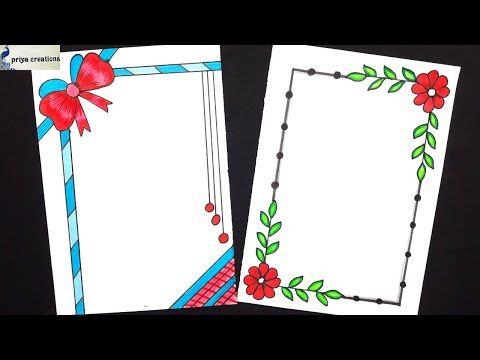 two cards with bows and ribbons on them, one has a ribbon around the edges