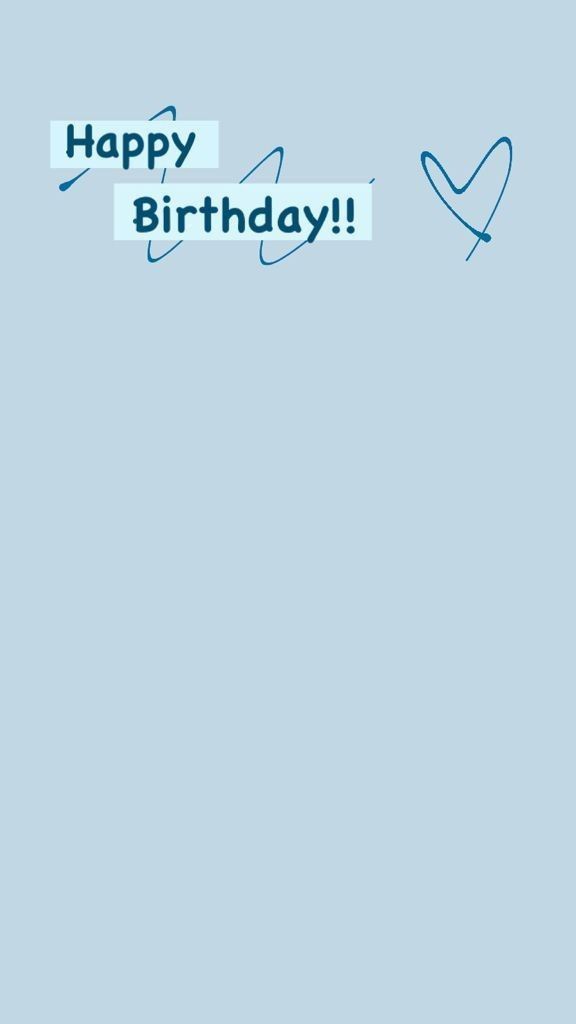 a blue birthday card with the words happy birthday