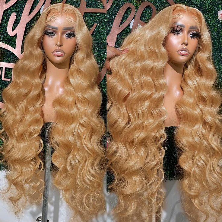 PRICES MAY VARY. Honey Blonde Lace Front Wig Human Hair Material: 13x4 honey blonde lace front wig free part can make any style, unprocessed brazilian virgin honey blonde wig human hair, 13x4 hd lace wigs human hair, durable lace material, breathable, soft bouncy comfortable 27# Blonde Lace Front Wigs Human Hair Quality: The honey blonde wig is a real hair wig suitable for women of any skin tone, strictly high temperature sterilized. Using the latest upgraded technology, it achieves minimal shed Blonde Body Wave, Honey Blond, Blond Ombre, Ombre Hair Blonde, Human Hair Wigs Blonde, Hair Tape, Blonde Lace Front Wigs, Lace Front Wigs Human Hair, Honey Hair