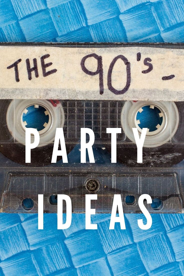 the 90's party ideas book cover with an old tape recorder in front of it